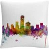 Deals ???? Trademark Fine Art Dallas Texas Skyline Decorative Throw Pillow ????
