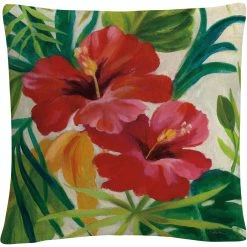 Best Sale ???? Trademark Fine Art Silvia Vassileva Tropical Jewels II V2 Crop Decorative Pillow ❤️